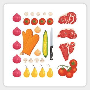 Food Flat Lay Sticker